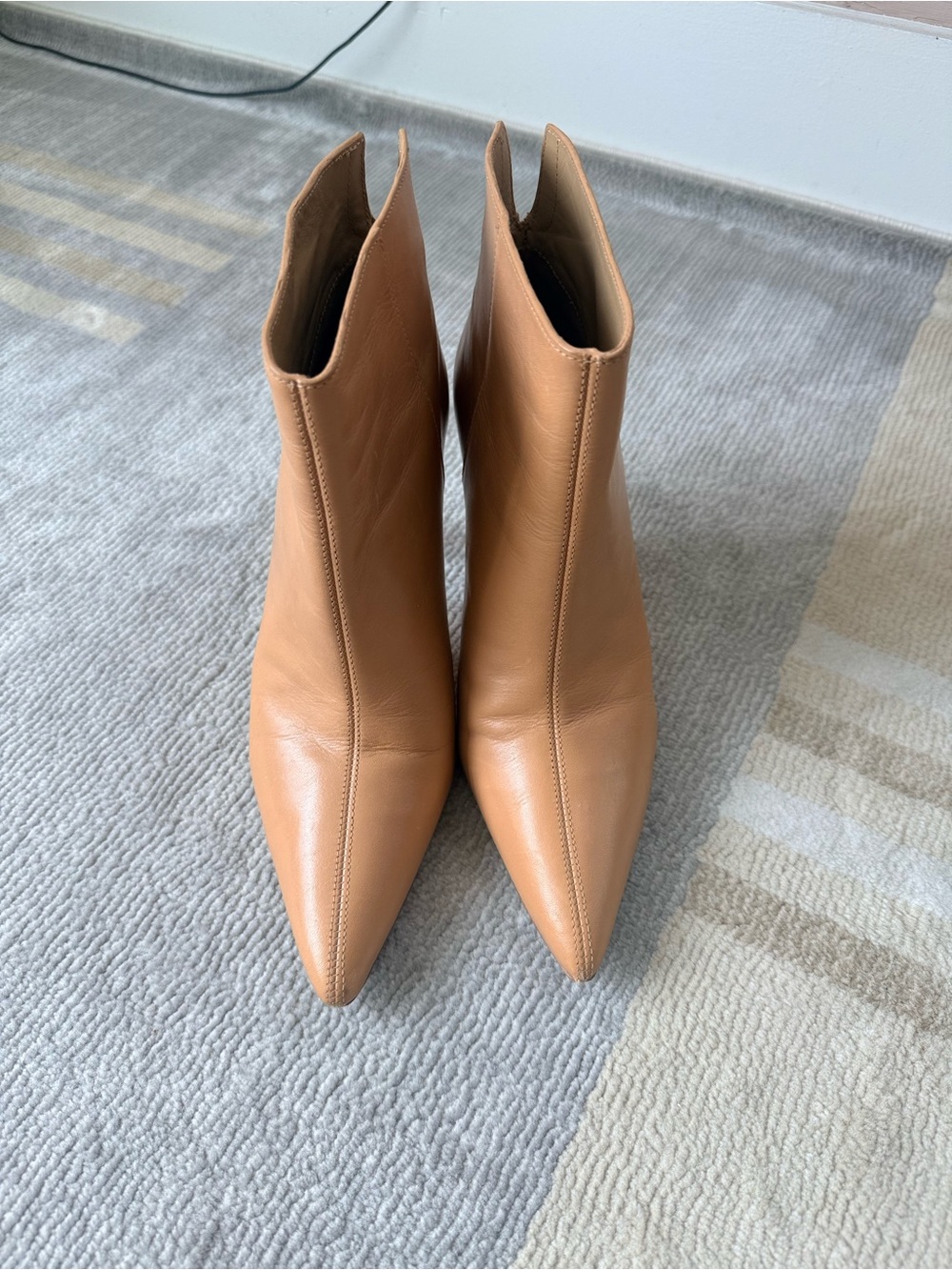 Reformation x Camille Rowe Leather Ankle Bootie